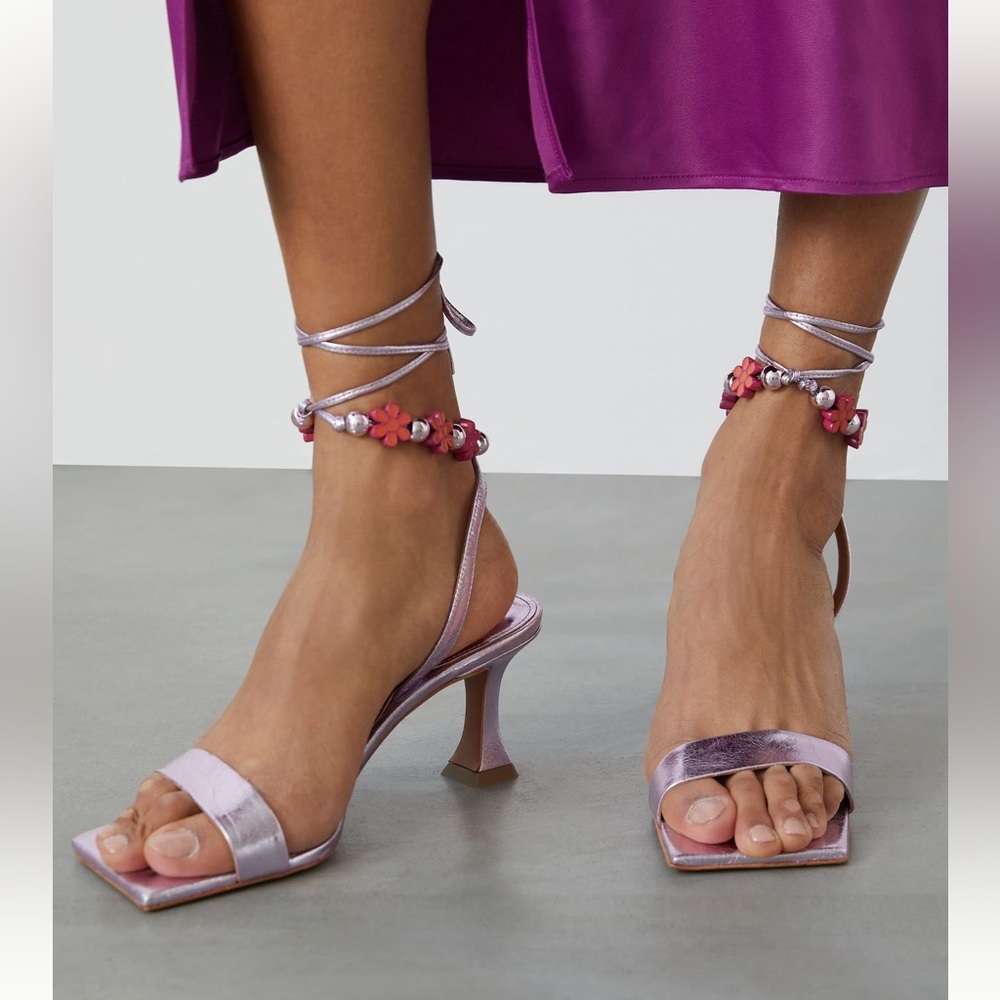 Vicenza charm wrap heels